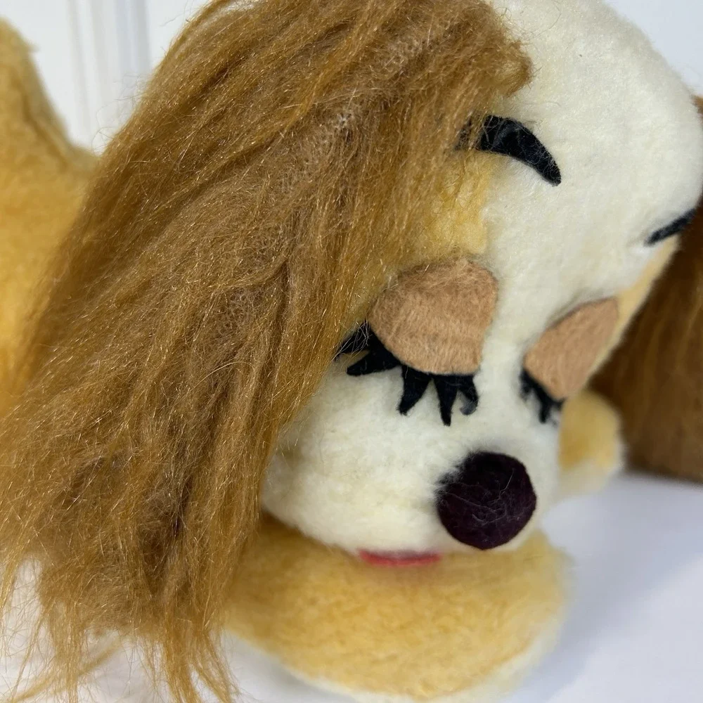 VTG 1960s Disney Lady & The Tramp Plush Sleeping California Stuffed Toys  USA
